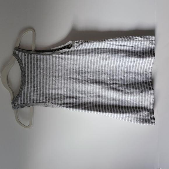 J Crew Gray and White Stipped Tank Top - Picture 3 of 3